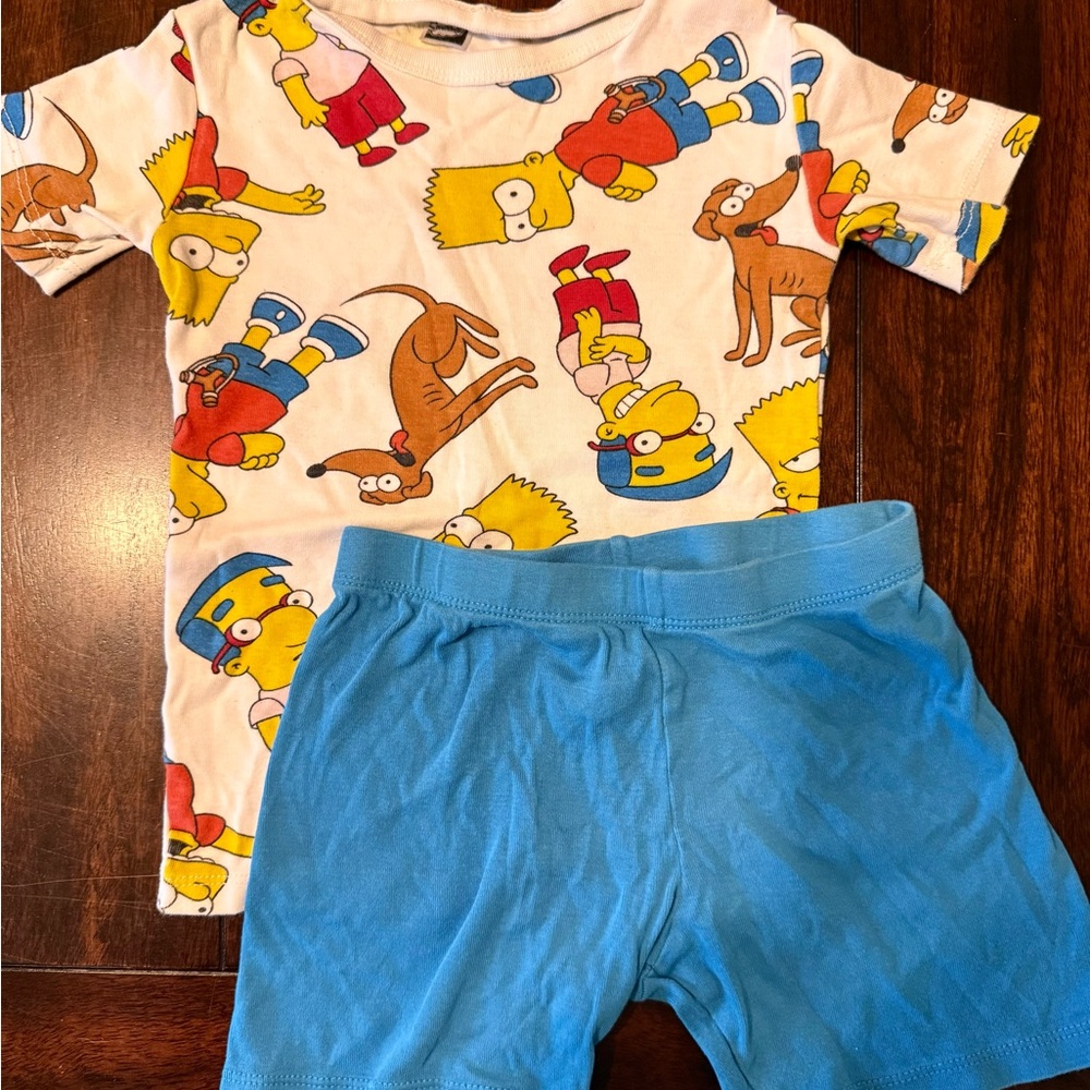 H&M- Simpsons Pajama Set - Multicolor